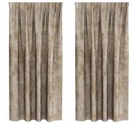 vidaXL Rideaux en Velours 2 pcs Champagne 175 x 140 cm Velours, Rideaux en Velours Modernes, occultants, Isolation Thermique, déco élégante pour fenêtres, draps stylés