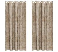 Vidaxl Rideau Avec Des Rideaux 2 Pcs Champagne 245 X 140 Cm Velours