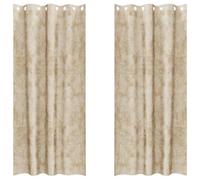 vidaXL Rideaux en velours – occultants, isolation thermique – 2 pcs crème 225 x 140 cm
