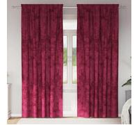 vidaXL Rideaux en velours 2 pcs Rouge bordeaux 245 x 140 cm occultants isolation thermique