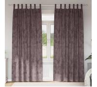vidaXL Rideaux en velours épais Marron foncé 2 pièces 225 x 140 cm thermique occultant pour salon chambre décoration intérieure