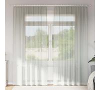 Vidaxl Rideaux En Voile À ?illets 2 Pcs Gris Clair