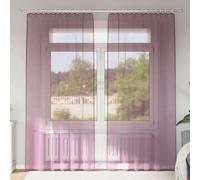 Vidaxl Rideaux En Voile À ?illets (2 Pcs) Violets