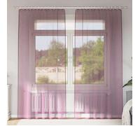 Vidaxl Rideaux En Voile À ?illets (2 Pcs) Violets