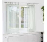 vidaXL Rideaux en voile avec boucles 2 pcs gris clair 140x175 cm, rideau en filet, rideau transparent, voile de fenêtre, 4102297