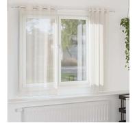 vidaXL Rideaux en voile avec œillets 2 pièces crème 140x175 cm