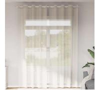 vidaXL Rideaux en voile avec œillets 2 pcs crème 140x300 cm, rideau en filet, rideau transparent, voile de fenêtre, 4102076