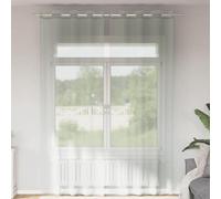 Vidaxl Rideaux En Voile Avec ?illets 2 Pcs Gris Clair 140x260 Cm