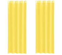vidaXL Rideaux en Voile avec œillets 2 pcs Jaune