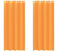 vidaXL Rideaux en Voile avec œillets 2 pcs Orange 140x225 cm