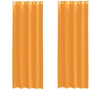 vidaXL Rideaux en voile avec œillets – 2 pcs, Orange, 140×260 cm, transparent