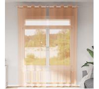 Vidaxl Rideaux En Voile Avec ?illets 2 Pcs Terre Cuite