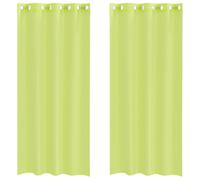 vidaXL Rideaux en Voile avec œillets 2 pcs Vert Pomme 140x225 cm