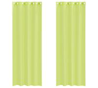 vidaXL Rideau en voile transparent avec œillets 2 pcs Vert pomme 140x260 cm
