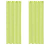 vidaXL Rideau en voile transparent avec œillets 2 pcs Vert pomme 140x260 cm