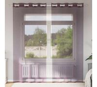 Vidaxl Rideaux En Voile Avec ?illets 2 Pcs Violet 140x225 Cm