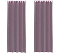 vidaXL Rideaux en Voile avec œillets 2 pcs Violet 140x300 cm, Rideau en Filet, Rideau Transparent, Voile de fenêtre, Traitement de fenêtre