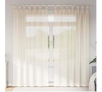 vidaXL Rideaux en Voile avec Passants 2 pcs crème, Rideau en Filet, Rideau Transparent, Voile de fenêtre, Traitement de fenêtre