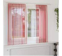 vidaXL Rideaux en voile transparents avec passe-tringles 2 pcs – Rouge bordeaux