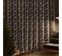 vidaXL Rideaux lumineux à LED 3x3 m 300 LED Blanc froid 8 fonctions
