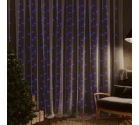 vidaXL Rideaux lumineux à LED 3x3 m 300 LED Bleu 8 fonctions