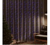 vidaXL Lichtsnoergordijn met 300 LED's en 8 functies 3x3 m blauw328930 Blue