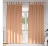 Vidaxl Rideaux occultants 2 pcs 225 x 140 cm Marron clair - Polyester, occultation 80-90%