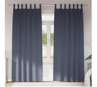 VIDAXL Rideaux occultants 2 pcs Anthracite 225 x 140 cm - Tissage triple, occultation 80-90%