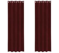 vidaXL Rideaux occultants 2 pcs Bordeaux 140 x 225 cm Velours, Rideaux en Velours Tendance, occultants et Modernes pour Chambres, Salon, économiseurs d'énergie décoratifs