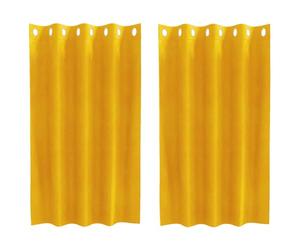 vidaXL Rideaux occultants 2 pcs Jaune Moutarde 140 x 140 cm Velours, Rideaux en Velours Tendance, occultants et Modernes pour Chambres, Salon, économiseurs d'énergie décoratifs