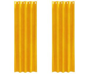 vidaXL Rideaux occultants 2 pcs Jaune Moutarde 140 x 225 cm Velours, Rideaux en Velours Tendance, occultants et Modernes pour Chambres, Salon, économiseurs d'énergie décoratifs