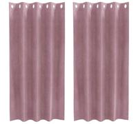 vidaXL Rideaux occultants 2 pcs Rose foncé 140 x 175 cm Velours, Rideaux en Velours Tendance, occultants et Modernes pour Chambres, Salon, économiseurs d'énergie décoratifs