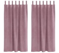 vidaXL Rideaux occultants 2 pcs Rose foncé 140 x 175 cm Velours, Rideaux en Velours Tendance, occultants et Modernes pour Chambres, Salon, économiseurs d'énergie décoratifs