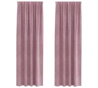 vidaXL – Rideaux occultants – Élégance en velours – Lot de 2 140x260 cm – Rose foncé
