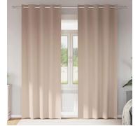 VIDAXL Rideaux occultants 2 pcs Taupe 260 x 140 cm avec anneaux - Occultation 80-90%