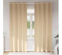 vidaXL Rideaux occultants avec anneaux 2 pc Crème 260 x 140 cm 4107377