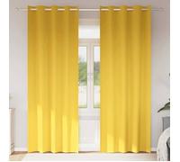 Vidaxl Rideaux Avec Des Rideaux 2 Pcs Jaune Moutarde Polyester