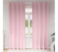 vidaXL Rideaux occultants avec anneaux 2 pc Rose bébé 225 x 140 cm 4107410