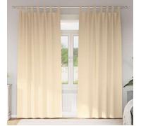 vidaXL Rideaux occultants avec anneaux 2 pcs Crème 225 x 140 cm 4107595