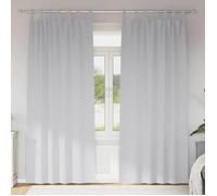 vidaXL Rideaux occultants avec anneaux 2 pcs Gris pâle 260 x 140 cm 4107572