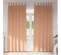 vidaXL Rideaux occultants avec anneaux 2 pcs Marron Clair 245 x 140 cm 4107591