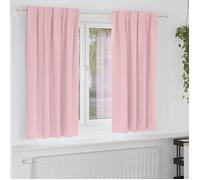 vidaXL Rideaux occultants avec anneaux 2 pcs Rose bébé 175 x 140 cm 4107519