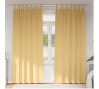 vidaXL Rideaux occultants beige 2 pcs 225 x 140 cm - polyester, occultation 80-90% avec anneaux