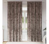 vidaXL Rideaux en Velours 2 pcs Cappuccino 245 x 140 cm Velours, Salon, Rideaux en Velours Modernes, Isolation Thermique Efficace, légère, bloquant la lumière, élégants traitements intérieurs