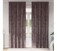 VIDAXL - Rideaux occultants en velours Marron 225 x 140 cm (lot de 2)