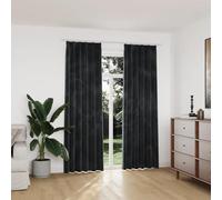Vidaxl Rideaux Occultants Et Crochet 2pcs Velours Anthracite 140x225cm