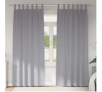 vidaXL Rideaux occultants Gris clair avec oeillets Rideaux thermiques 225 x 140 cm pour chambre salon décoration maison isolation