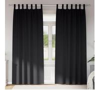 VIDAXL Rideaux occultants noirs 2 pcs 260 x 140 cm - Occultation 80-90%