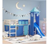 vidaXL Rideaux pour Lit Mezzanine avec Tour, Rideaux de Tente pour Lit Superposé, Rideaux de Lit avec Poches pour Enfant 835923