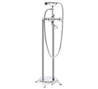 vidaXL Robinet de baignoire sur pied acier inoxydable 99,5 cm argenté